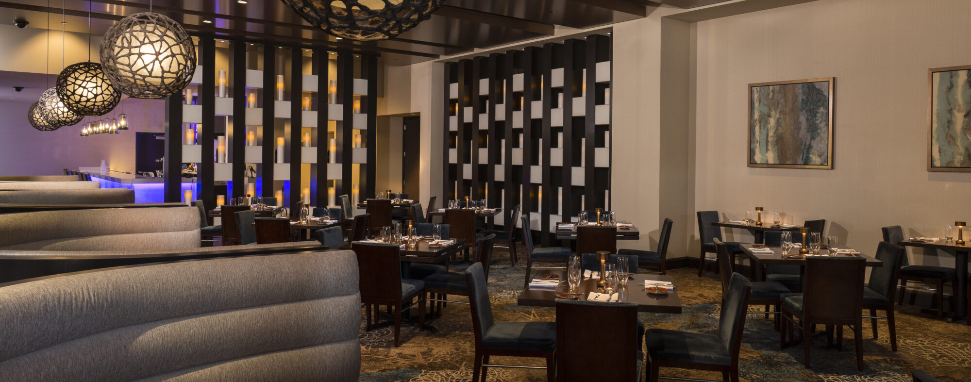 Glenn Rieder fabricated and installed custom interior finishes of their restaurant venues for the Chumash Casino located in Santa Ynez CA.