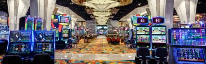 This Glenn Rieder project consisted of custom architectual millwork, wall panels, columns, elliptical soffits and cast radius glass for the Hollywood Casino in Jamul CA.