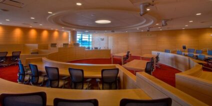 Glenn Rieder provides superior craftsmanship and high end interiors for Eckstein Hall Marquette University Law School.