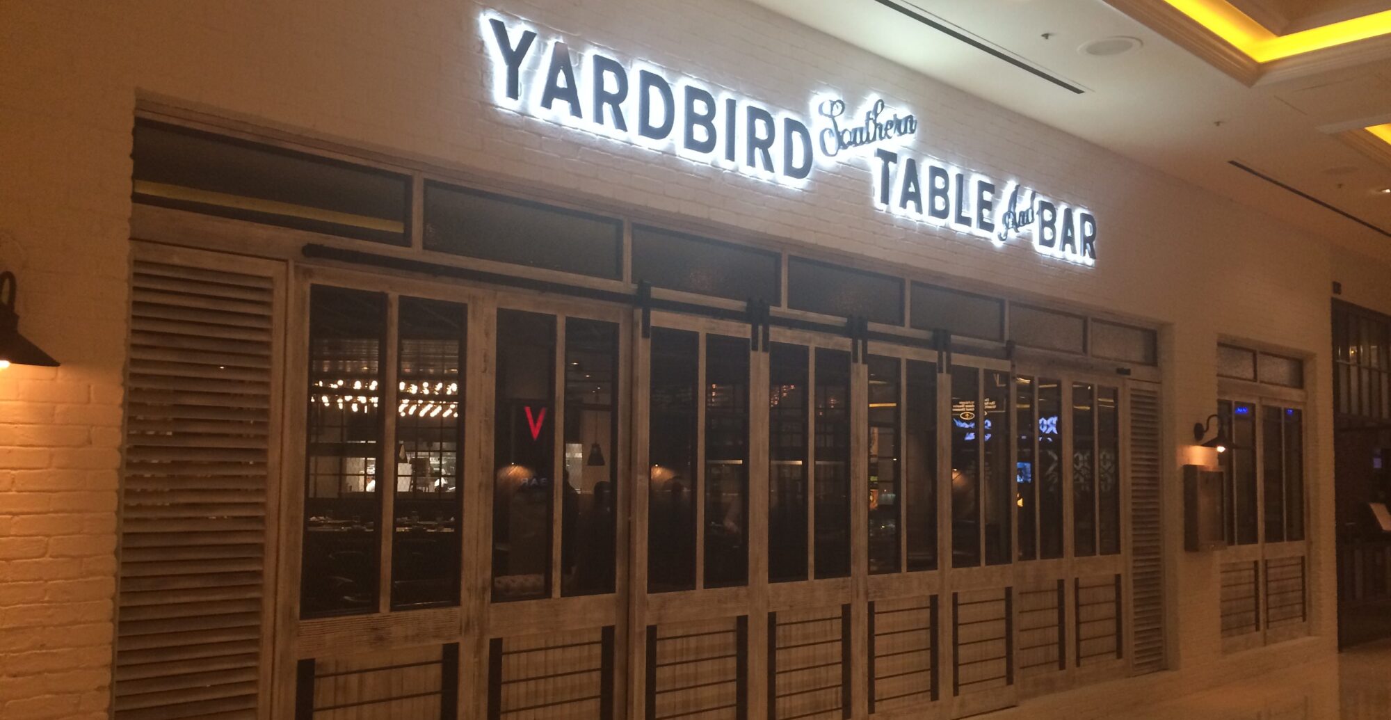 Glenn Rieder provided high end millwork and custom interior finishings for the Yardbird Southern Table and Bar, Venetian Hotel, Las Vegas.