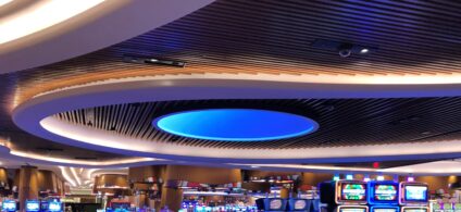 Glenn Rieder and Shamrock Metals provided the aluminum, vinyl wrapped decorative panels, and metal conical cones for the Seminole Hard Rock Hotel and Casino.